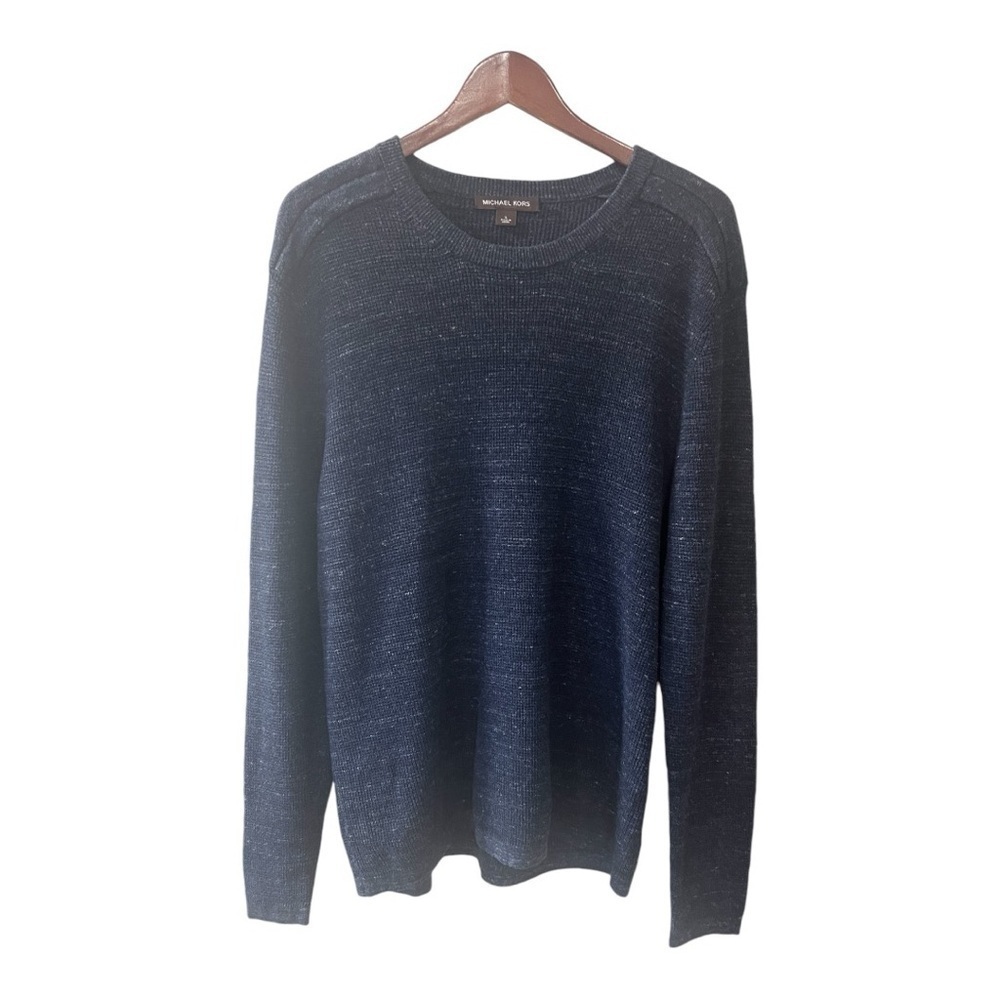 Michael Kors Blue Pullover Sweater Men Size L